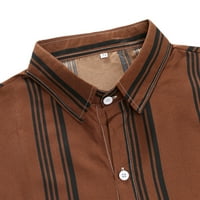 Muškarci Ljetna casual bluza s bluzama Stripe print bluza Kratki rukavi isključite modnu majicu navratnika