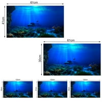 TULALY Aquarium naljepnica Ocean Pejzaž Visoka viskoznost zgušnjava vodootporna PVC riblja ukras za