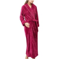 Mrat Nightgowns za žene Mekane pamučne haljine Zimska toplo donje rublje setovi i spavaćice bez rukava
