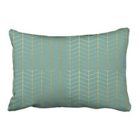 Peringbon uzorak FAU zlatna folija teal geometrijski poklopac jastuka jastučnika