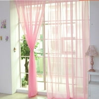 Labakihah Pure Color Tulle Vratni prozor za zavjese od drapera za zavjese Čista šal Vantacije
