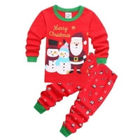 Little Boys Girls Božićne pidžame postavlja pamuk s dugim rukavima PJS postavljen 2- godine