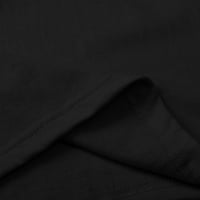 Jesen Ženska odjeća okrugla izrez dugih rukava T-majica Black XL
