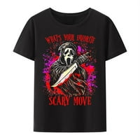 Pustimo gledanje zastrašujućih filmova vrišti horor Halloween majica Gothic Tee vrhovi