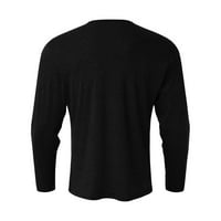 Oalirro muške majice Grafičke majice Vintage dugih rukava CREW izrez za muškarce Grafičke majice Crno,