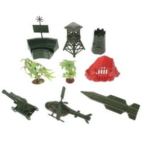 Postavlja vojne igračke vojske igračaka Battle Building Minijaturni Vojni krajolik Prop za djecu Pretvaranje