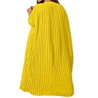 Ženska majica haljine duge maxi haljine haljine haljine bez obzira na COLLARSLE Ležerne prilike žuti
