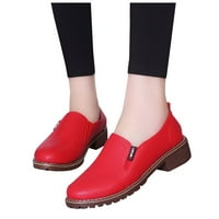 Francuske Dimple ženske dame cipele modne ravne oxford kožne casual cipele kratke čizme crvene boje