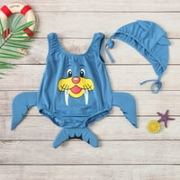 Sdjma Baby Girls Boys 3D crtani dječji kupaći kostimi kupaći kostim bikini plivajuća kapa odijela