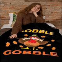 Nosbei Funny Dan zahvalnosti Turska bacanje pokrivača Super Soft Fluffy udoban Flannel Fleece Cosy Plush pokrivač kauč krevet Kampiranje Putovanje Božić 40 Xsmall za kućne ljubimce