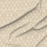Velvet Tkaninska debela četvrtina - jugozapadna svjetski geometrijski neutralni preplanuli beige Desert Boho prilagođena tkanina od kašičice