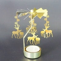 Rotirajuća predenje držača svijeća za vjenčanje božićne kućne ukrase Metalni tealight svijećnjak