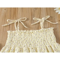 Dječje djevojke špagete kaiševe haljina od mališana cvjetna print casual zavoj bez rukava ljetna haljina