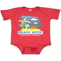Inktastična plaža sedmica Venecija plaža Kalifornija sa palmima Drveće poklon baby boyysuit