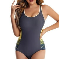 Žene nisko okrugli vrat Jedan bikini kupaći kostimi i nepravilni boju odgovaraju kupaći kostimi Trčevi