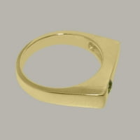 Britanci napravio 9k žuto zlato prirodni peridot muški prsten - veličine opcija - veličine 6,75