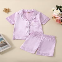 Meihuida Toddler Girls Boys Outfit Postavlja majicu kratkih rukava + hlače u boji