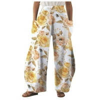 Teretne pantalone za žensko odobrenje ispod 20 dolara, plus veličina Jesen Ležerne prilike labavi ispisani