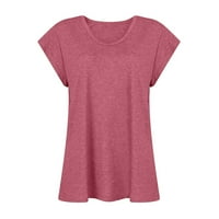 Wojeull Women Ljeto Ležerne prilike V izrez Puno boje, Ležerne majice Labavi fit bluza