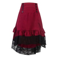Viadha ženska vintage retro suknja Gothic stil čipka za čipke za šivanje srednje suknje