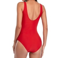 Gotyou kupaći kostim ženska modna seksi solidna bikinija ljetna plaža morsko druženje s plivanjem crveno