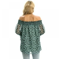 Žene Ljeto od ramena Šifon bluze ruffles dugih rukava Ležerne prilike T-majice S-XXL