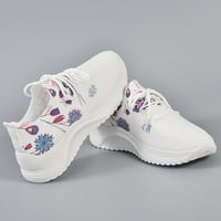 Ljetne sportske cipele za žene lagane čipke za trčanje cipele prozračne mreže cvjetne tiskane trenerene
