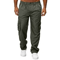 Teretne pantalone za muškarce Sav sezona Fit Pant Casual Solid Color Pocket pantalona modne kombinezone