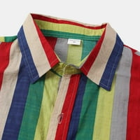 Košulje za muškarce Okrećeno ovratnik dugme Ležerne trake s kratkim rukavima