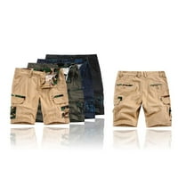 Muški teretni kratke hlače Ležerne prilike za pamučne kratke hlače za muškarce s više džepova opušteno fit na otvorenom Radne kratke hlače za muškarce mornarice