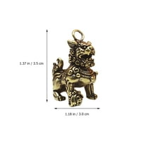 Kineski stil Fengshui ukras na desktop ukras čistog bakra lav ukras