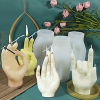 BCloud Candle mok u obliku bpa besplatna ne-palica 3D victorske geste silikonske kalup za svijeće za dom