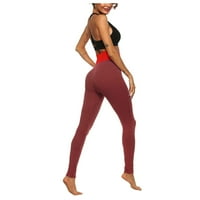 Joga hlače za ženske rešetke tiskanje visokog struka Stretch Strethcy Fitness Tajice Yoga hlače