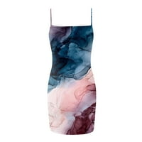 Bazyrey Ženski kratki rukav okrugli izrez Midi haljina ženska temperament Solid Color Swing haljina