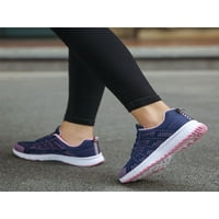 Lacyhop ženske prozračne atletske trenere mrežice sportske čipke udružene cipele s klizanjem za jogging