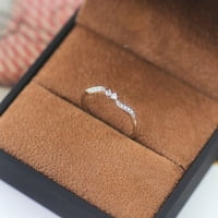 Djevojke Rhinestone Inlaid Listovni prsten prsten za prste vjenčani prijedlog nakita nakit legura rivestone srebra
