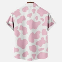 Ernkv muške slobodne udobne košulje sa džepom klirens majice kratkih rukava odjeća modna ljetna krava