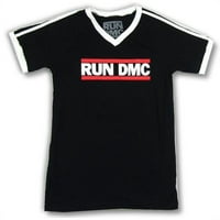 Pokrenite DMC horizontalni logo Junior Top mali crni