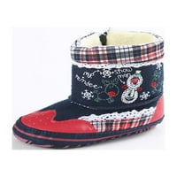 Novorođene tople cipele Prvi šetač papučasti čizme plišane cipele Santa Claus Sock papuče snijeg snijeg