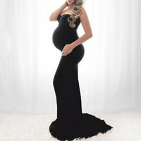 Asdoklhq materinske haljine za žene plus veličine, žene trudnice Fotografija rekviziti bez rukava bez