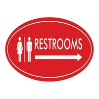 Ovalni toaleti znak strelice desno - mala 2x5