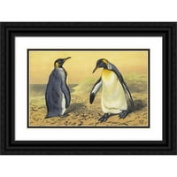 Thomas Waterman Woodman Crna Ornate Wood Framed Double Matted Museum Art Print Naslijed: kralj pingvin