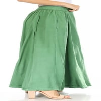 Sakkas Noemi ženski dugi maxi ljetni casual boho suknje Elastični struk i džepovi - kadulja zelena - jedna veličina