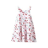 Djevojke oblače ljetne bombonske djevojke cvjetne uzorke djece s ramena haljina bez rukava djevojke 'haljine RD 110