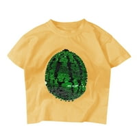 Toddler Kids Baby Boys Gifts Pokloni za djecu Promjena flip-majica Majica Majica Lubene vrhove kratkih rukava ljetna odjeća za teen djevojke