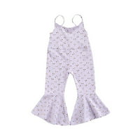 Dječje djevojke BodySuits Outfit Djeca Toddler Djevojke za djevojčice Ljetni cvijet Print bez rukava