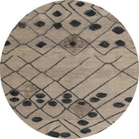 Ahgly Company u zatvorenom okruglom apstraktnoj kafi smeđi apstraktni prostirki, 3 'krug