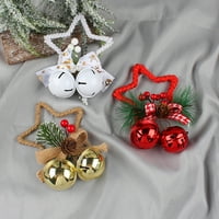 Božićni luk-čvor Jingle Bell Vorker ukrasi Xmas Dekoracija stabla Bells Viseći dekor za spajanje za zabavu