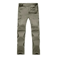 Baycosin muškarci Brze suho planinarske hlače Vodootporne casual pantalone na otvorenom konvertibilne