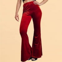 Radne pantalone za žene Dnevno modno udobne čvrste boje za slobodno vrijeme za slobodno vrijeme hlače visoke struk hlače crvene veličine m